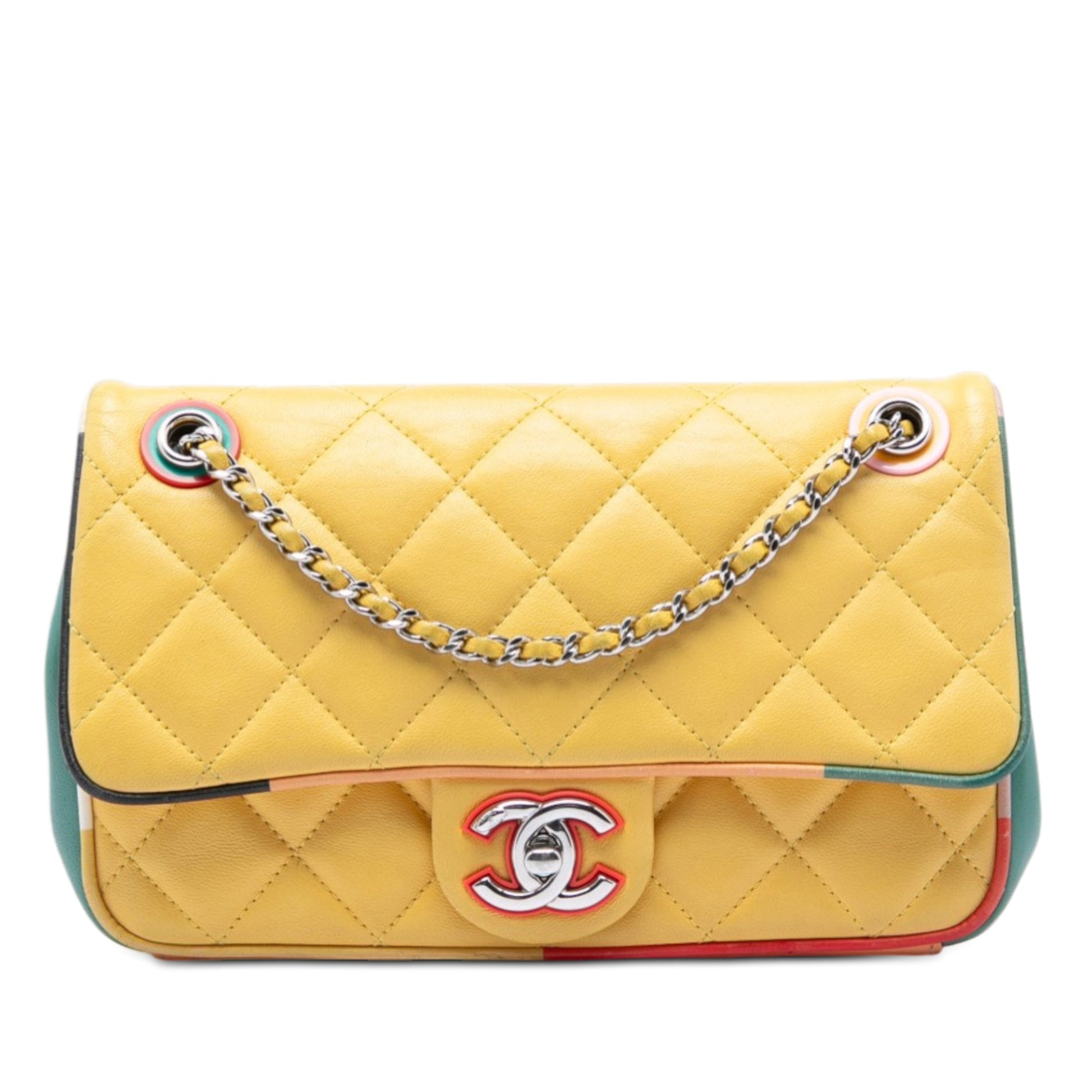 Small Quilted Lambskin Cuba Color Flap