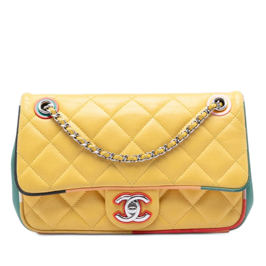 Small Quilted Lambskin Cuba Color Flap