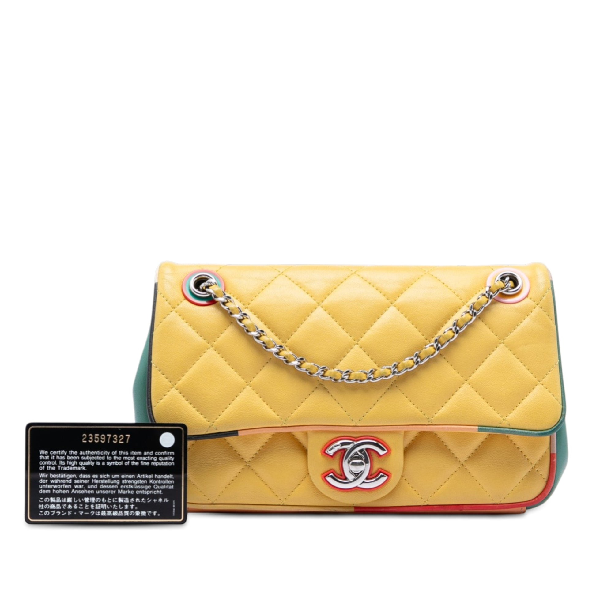 Small Quilted Lambskin Cuba Color Flap