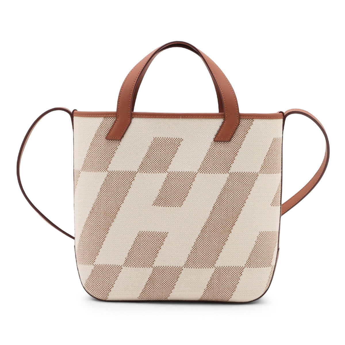 Hermès Toile and Swift Cabas H en Biais 27 — Beige