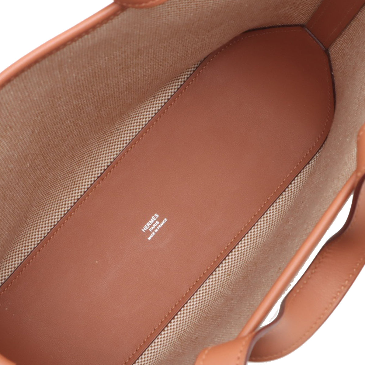 Hermès Toile and Swift Cabas H en Biais 27 — Beige