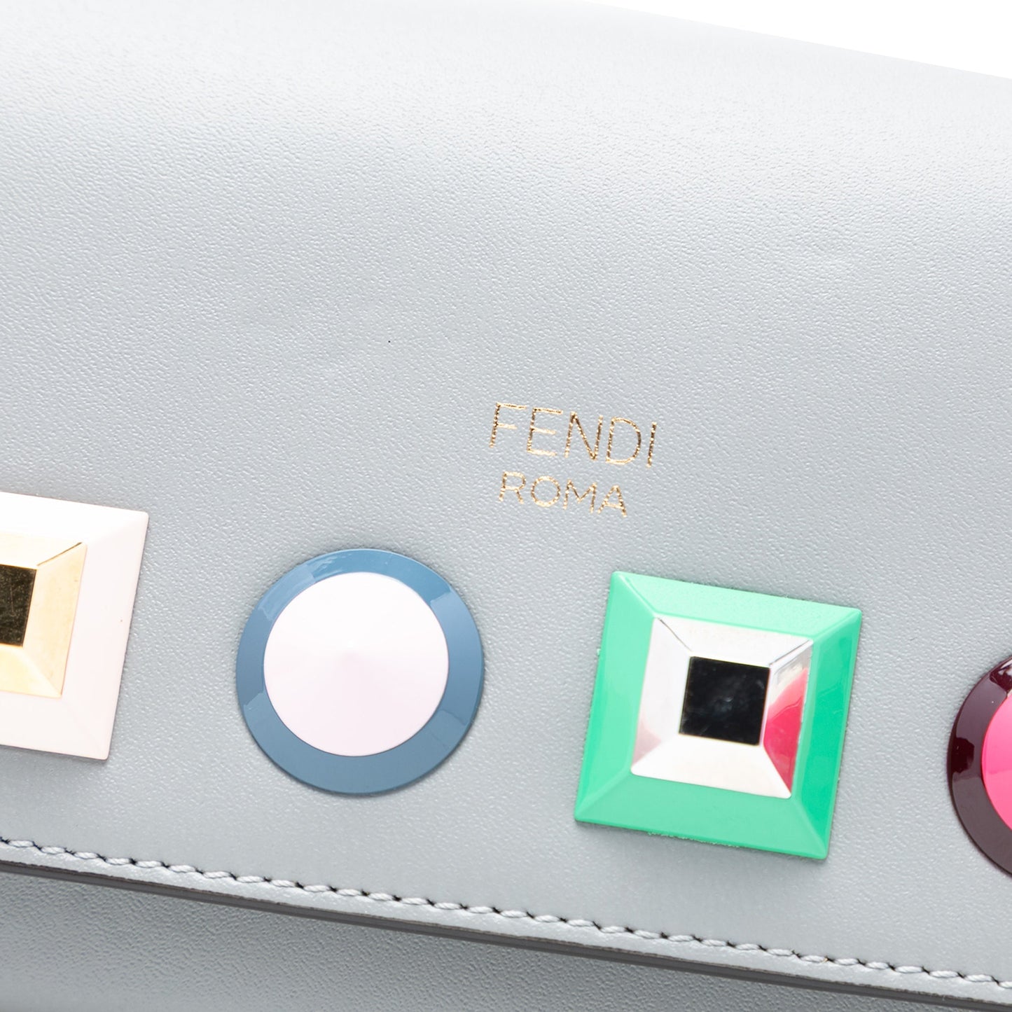 Fendi Studded Leather Wallet on Chain