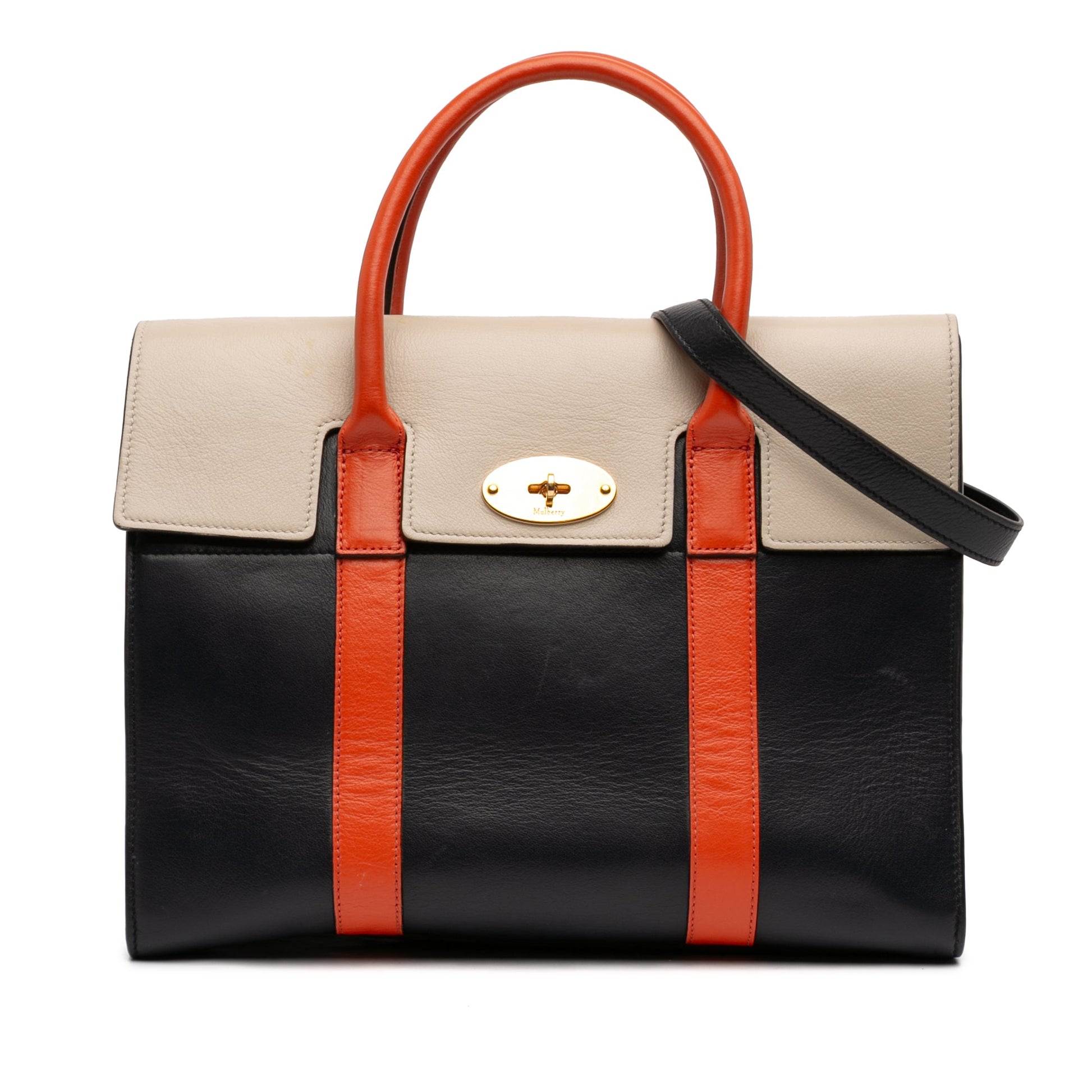 Mulberry Tricolor Smooth Calfskin Bayswater Satchel