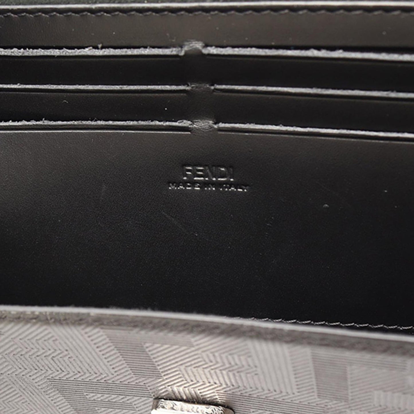 Fendi Zucca Leather Soft Trunk Baguette Satchel