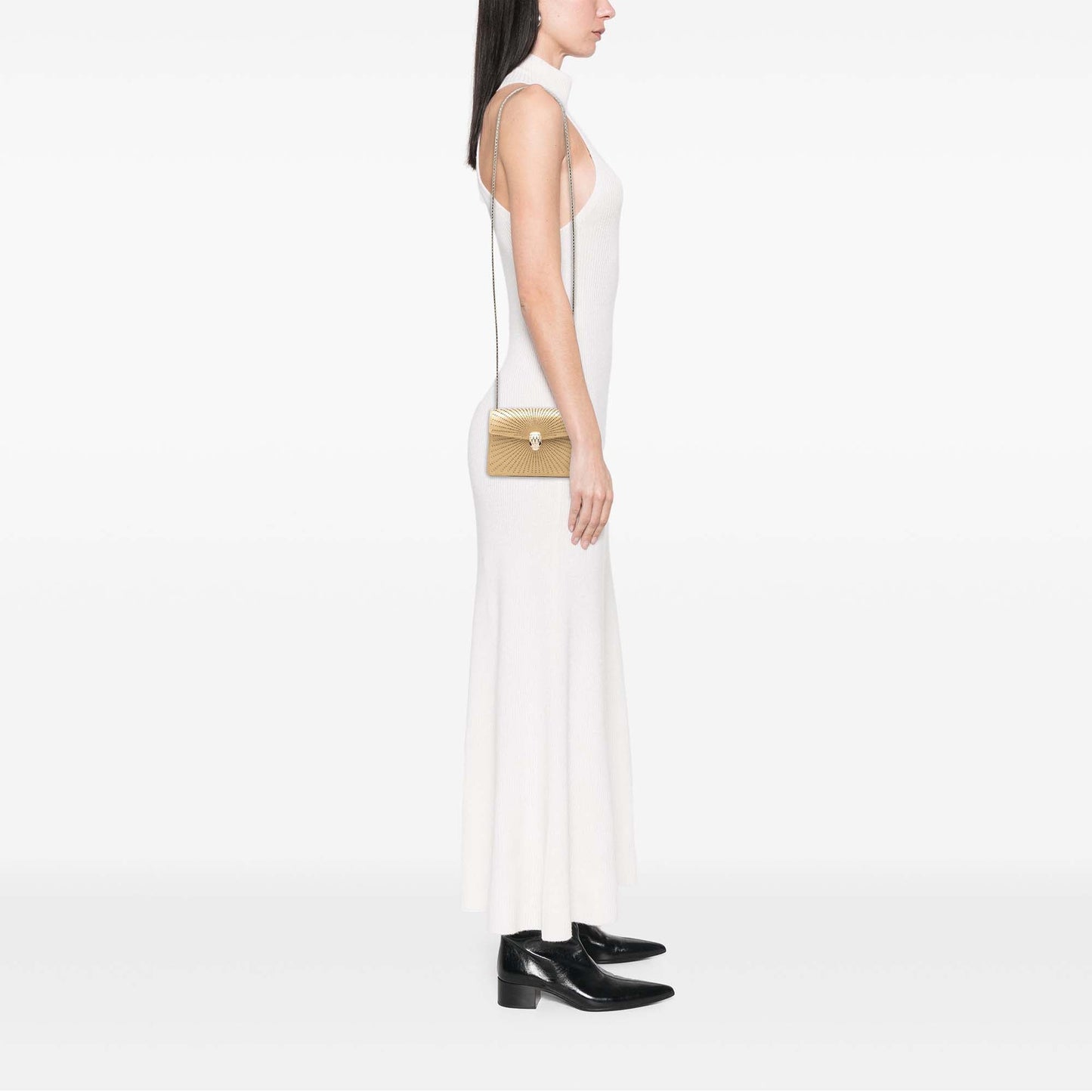 Bvlgari Mini Laser Cut Calfskin Serpenti Forever Diamond Blast Sunshine Crossbody