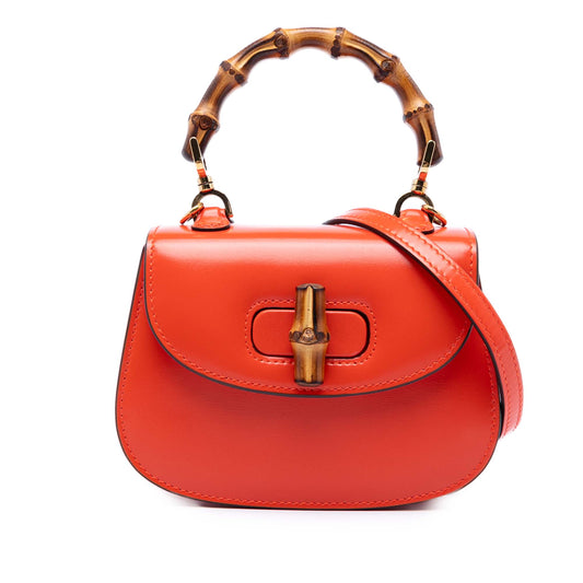 Gucci Mini Calfskin 1947 Bamboo Top Handle Bag