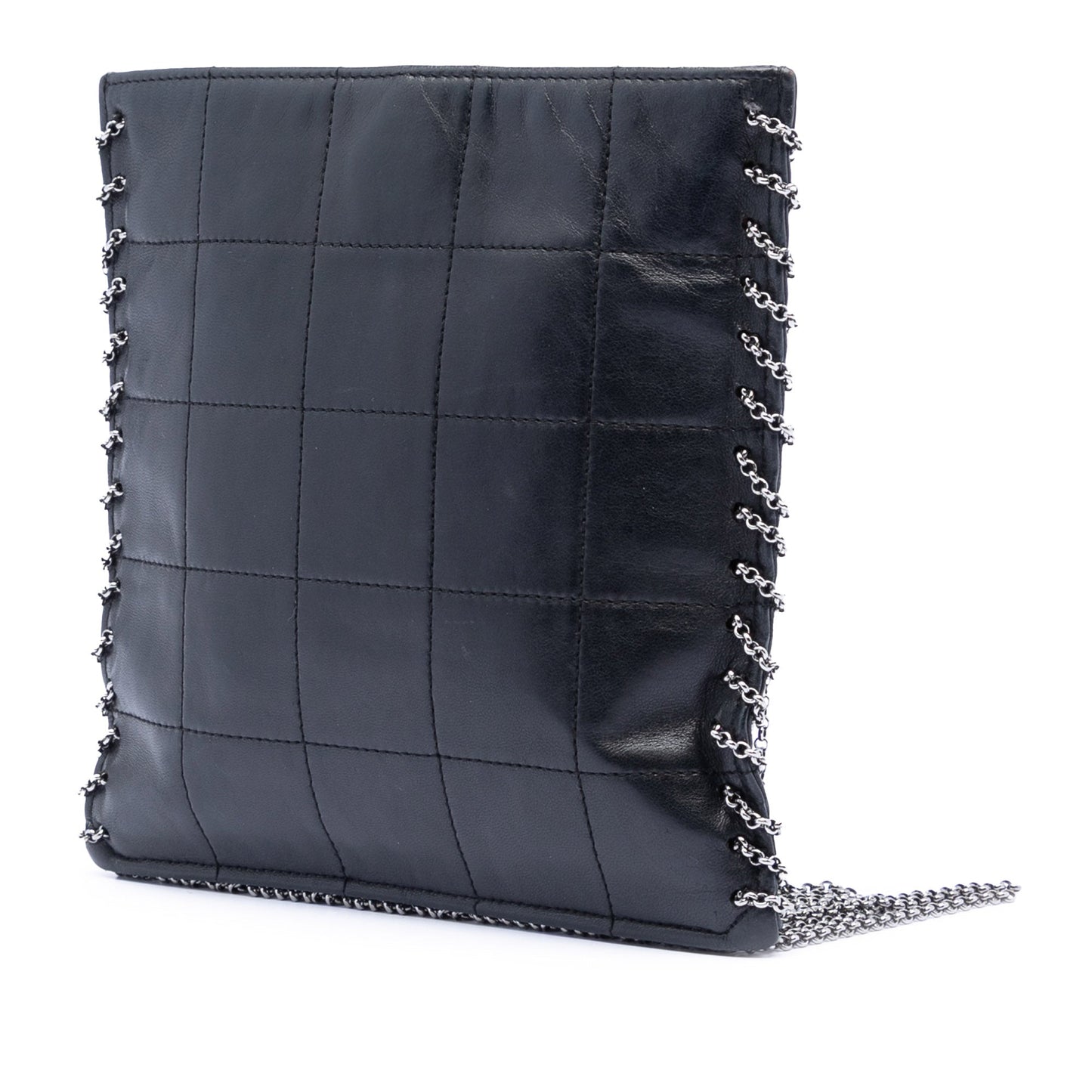 Chanel CC Choco Bar Lambskin Chain Fringe Crossbody