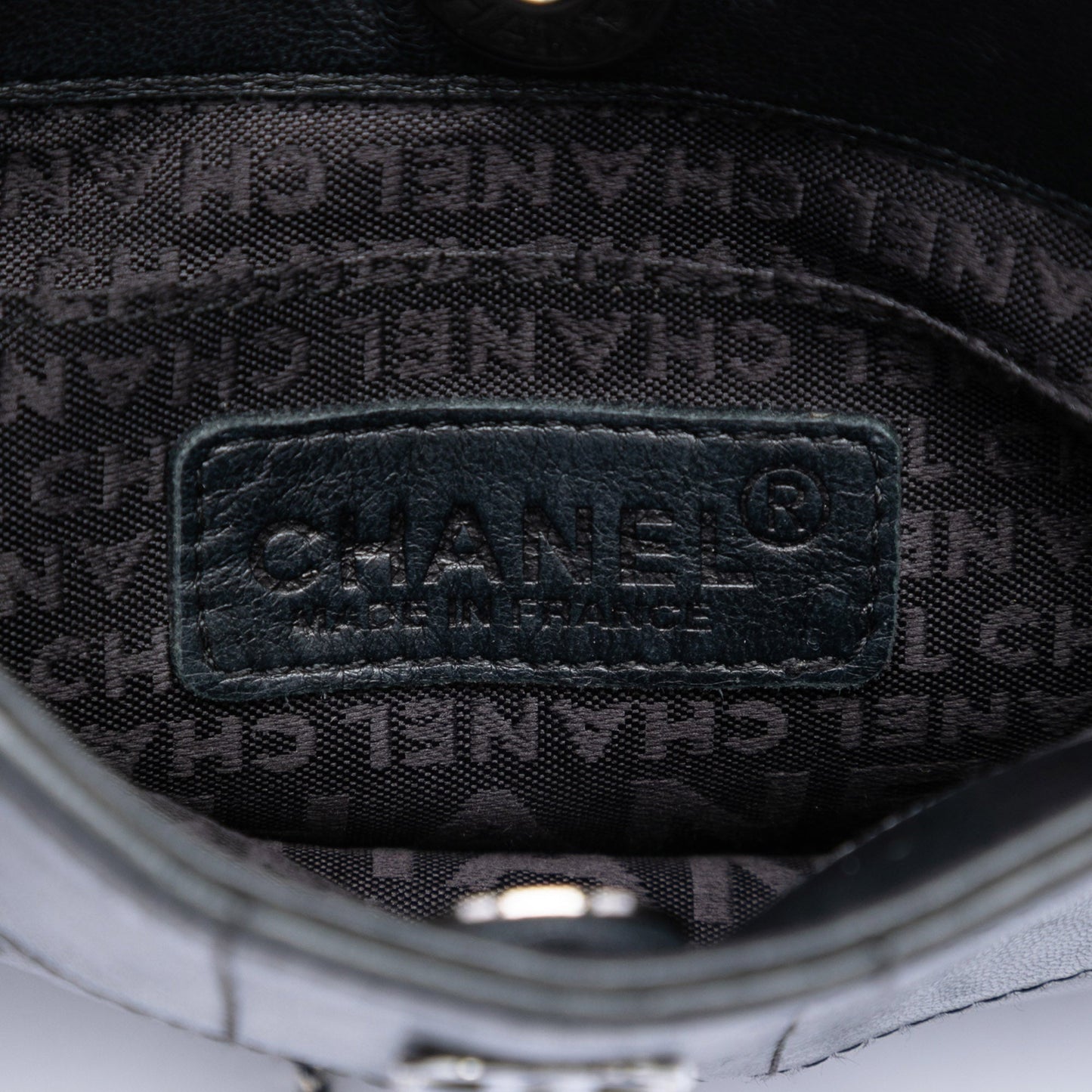 Chanel CC Choco Bar Lambskin Chain Fringe Crossbody