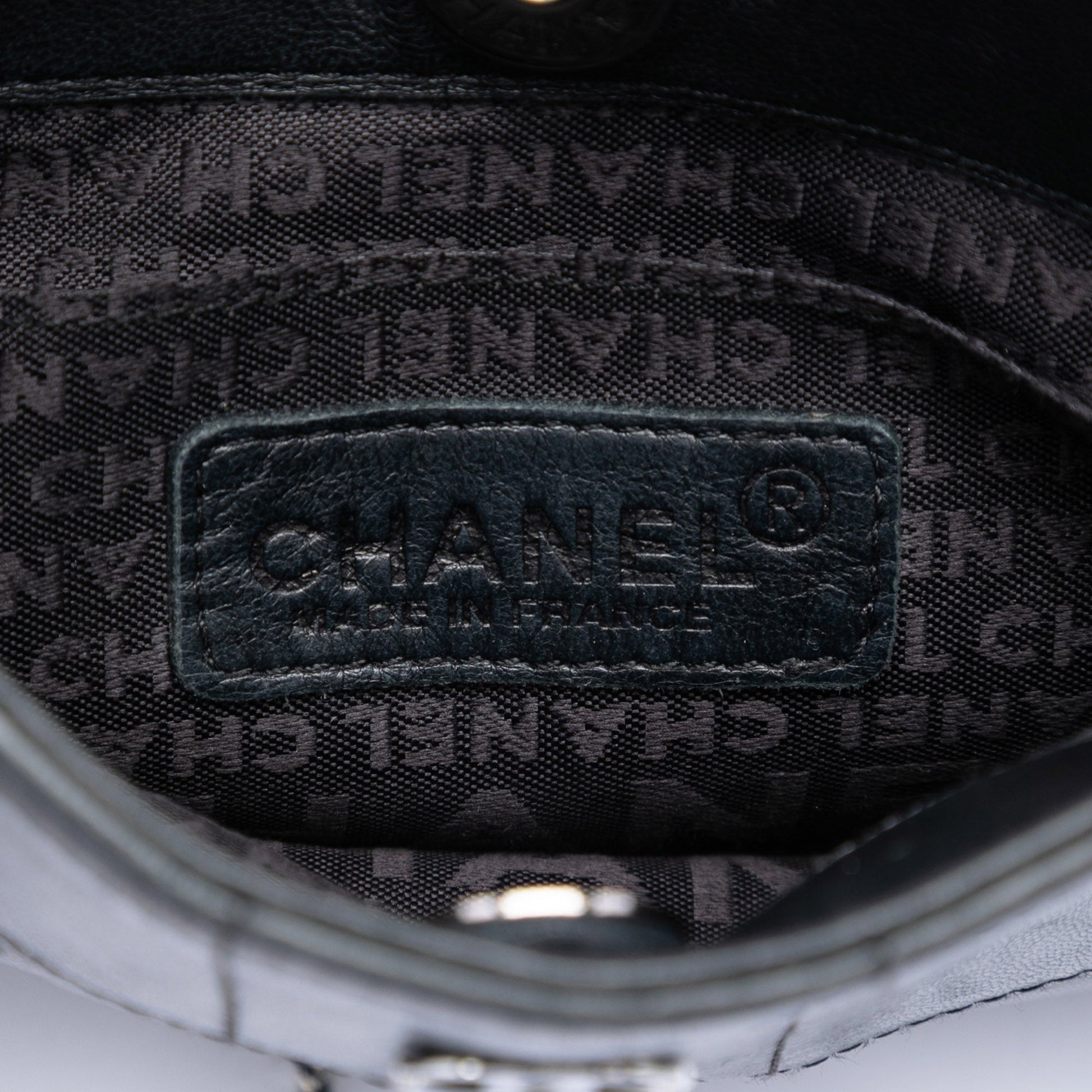 Chanel CC Choco Bar Lambskin Chain Fringe Crossbody