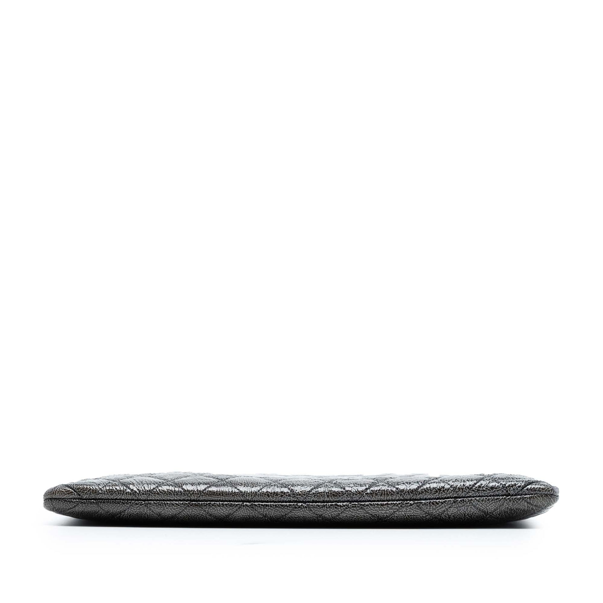 Chanel Large Crinkled Patent O Case Clutch
