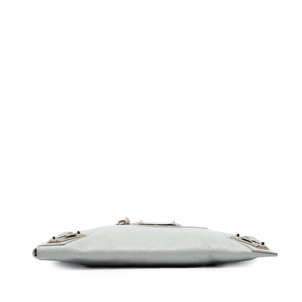 Balenciaga Goatskin Motocross Classic Metallic Edge Clutch