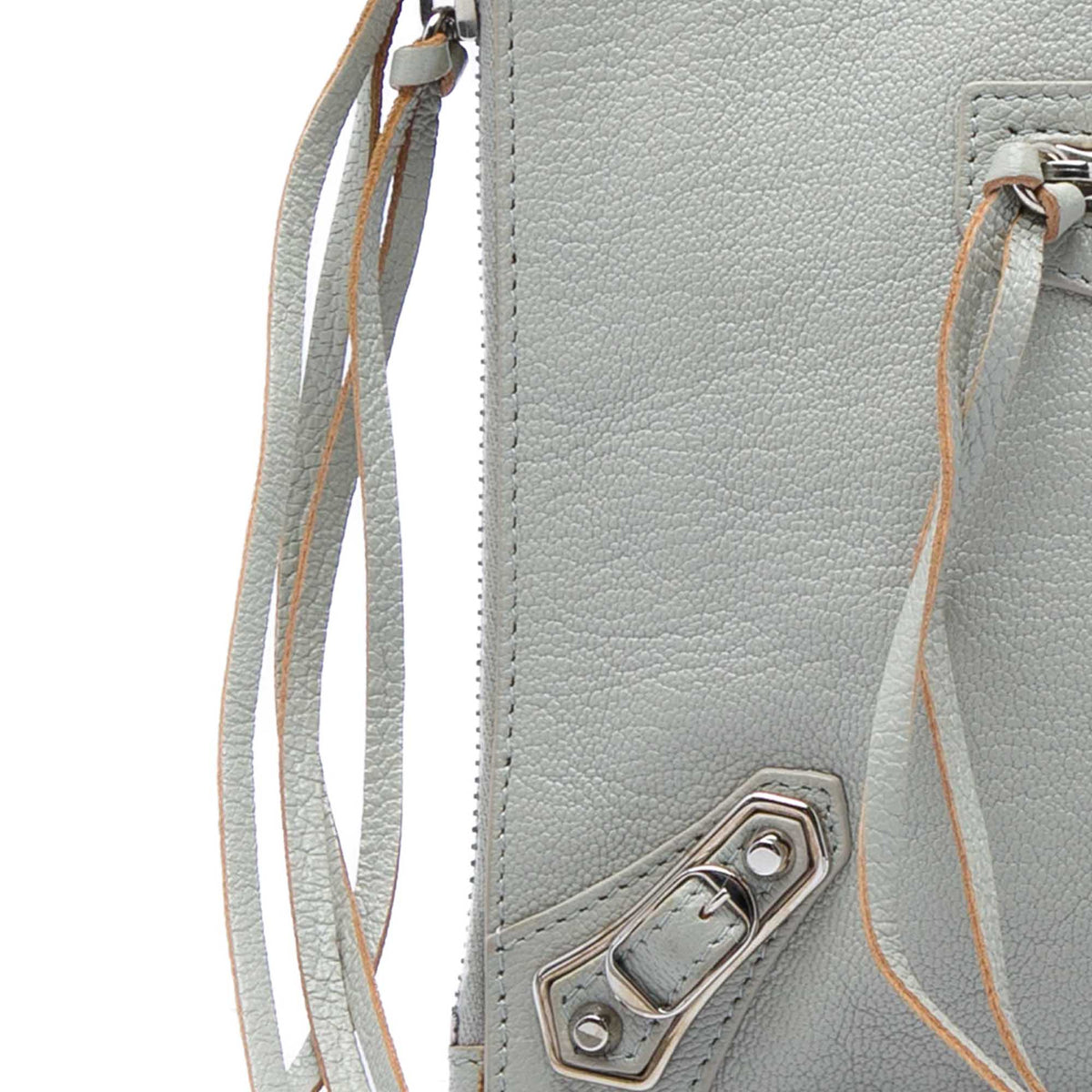 Balenciaga Goatskin Motocross Classic Metallic Edge Clutch