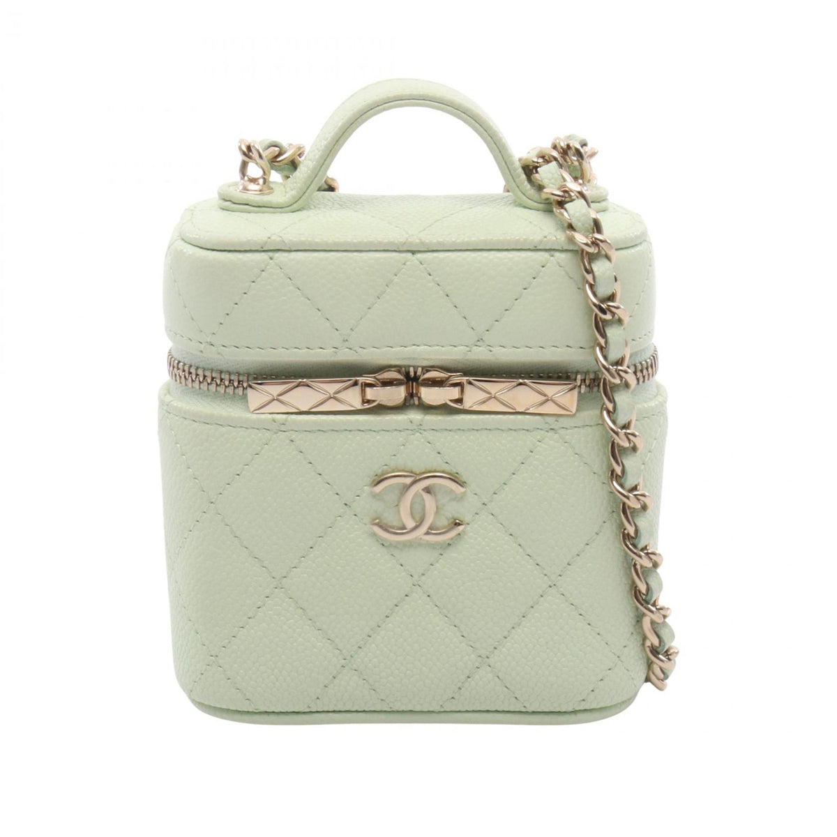 Chanel Small CC Quilted Caviar Vanity Case