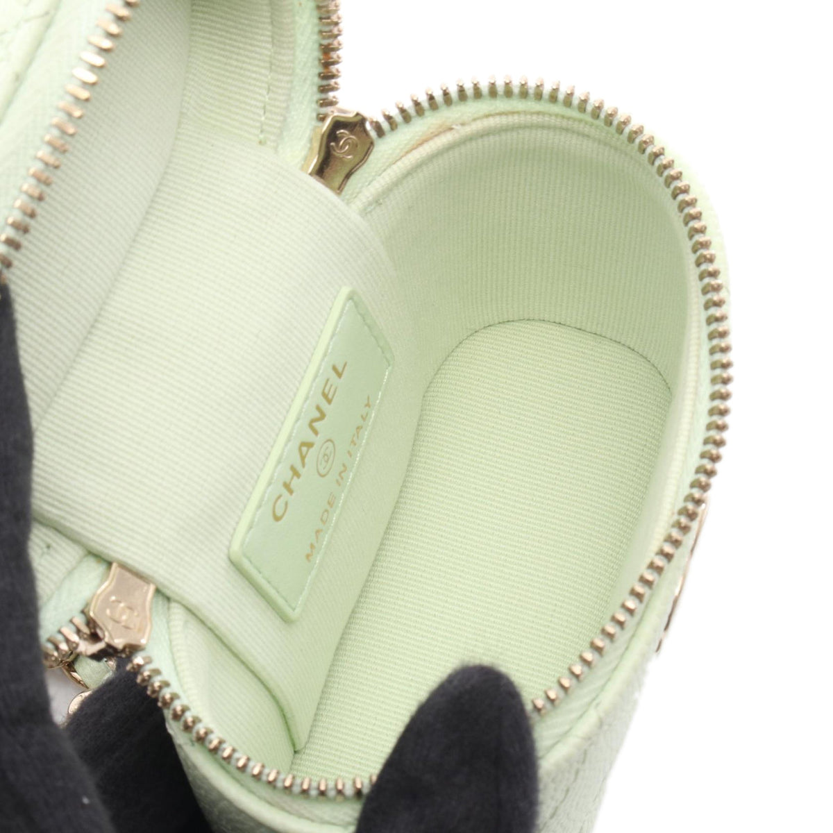 Chanel Small CC Quilted Caviar Vanity Case