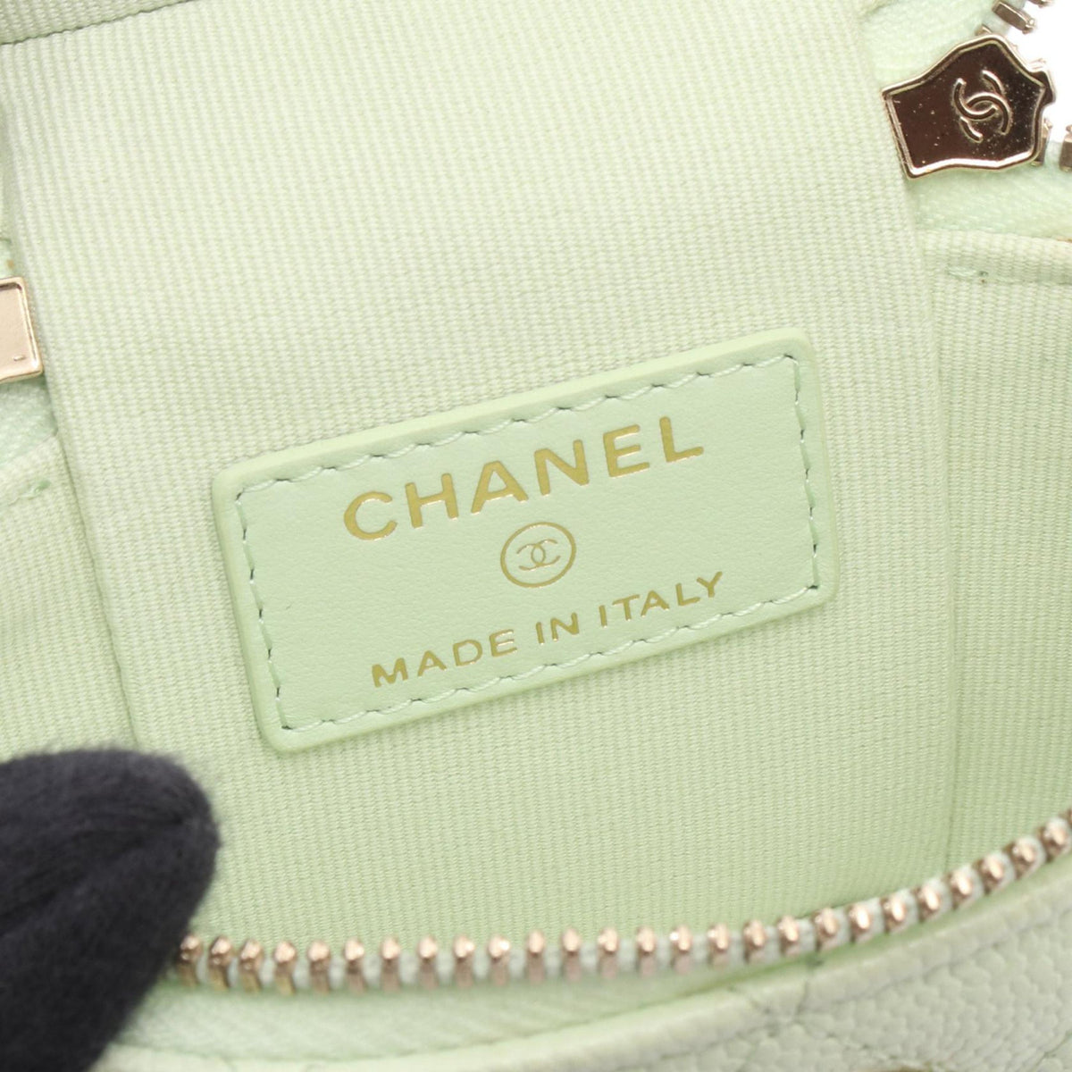 Chanel Small CC Quilted Caviar Vanity Case