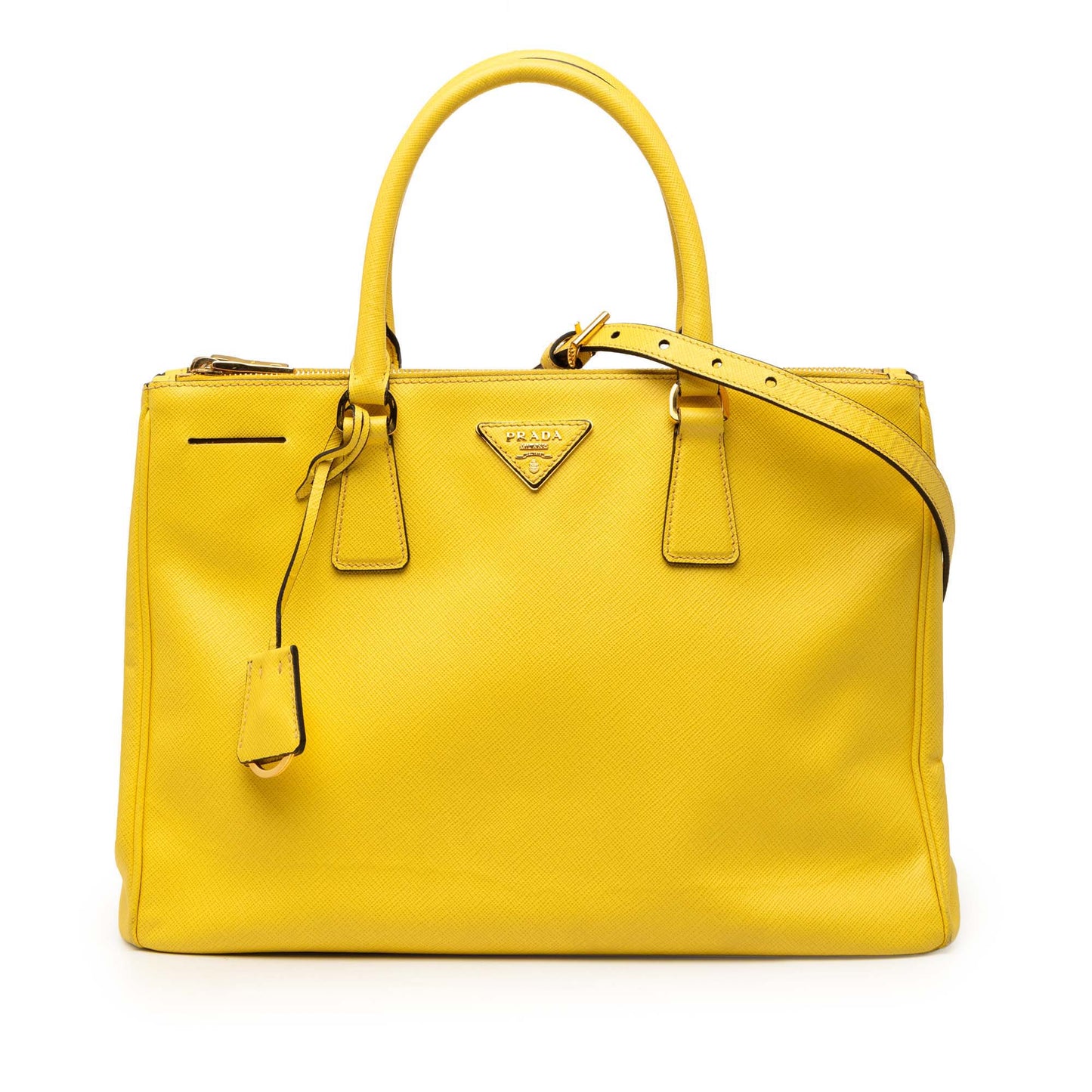 Prada Medium Saffiano Lux Galleria Double Zip Satchel