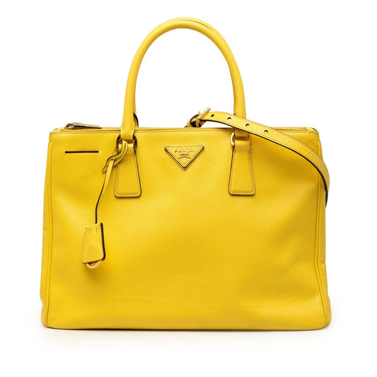 Prada Medium Saffiano Lux Galleria Double Zip Satchel
