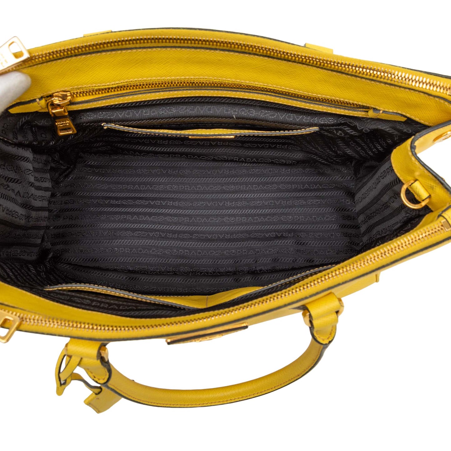 Prada Medium Saffiano Lux Galleria Double Zip Satchel