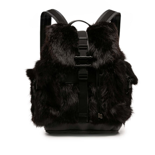 Givenchy Leather and Fur Obsedia Backpack