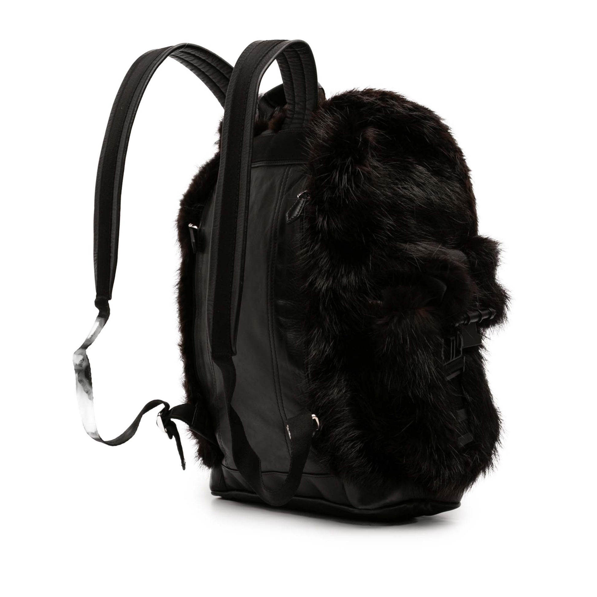 Givenchy Leather and Fur Obsedia Backpack