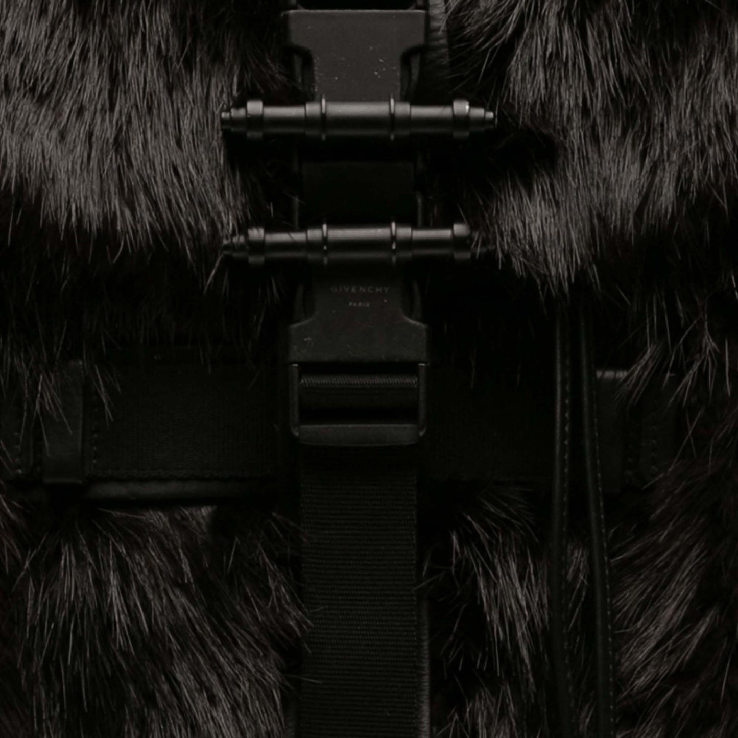 Givenchy Leather and Fur Obsedia Backpack