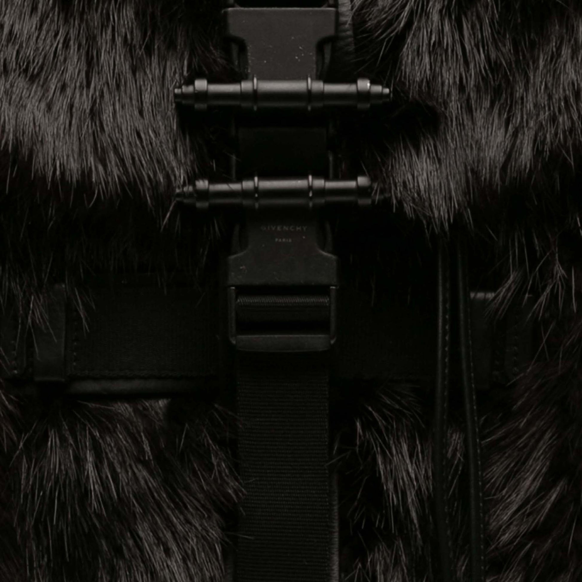 Givenchy Leather and Fur Obsedia Backpack