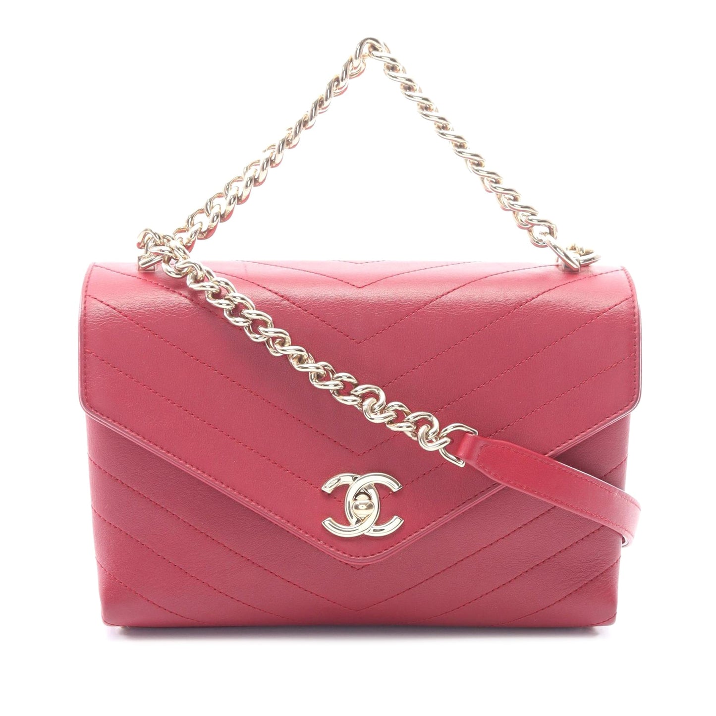 Chanel Small Chevron Lambskin Coco Envelope Flap