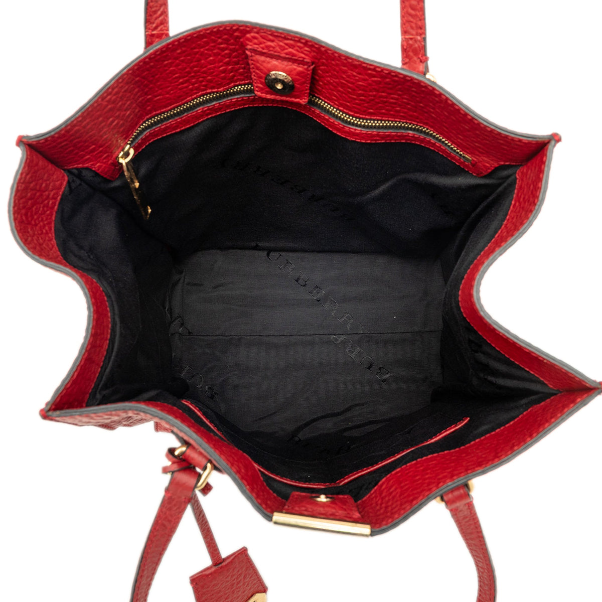 Burberry Grained Calfskin Heritage Woodbury Tote