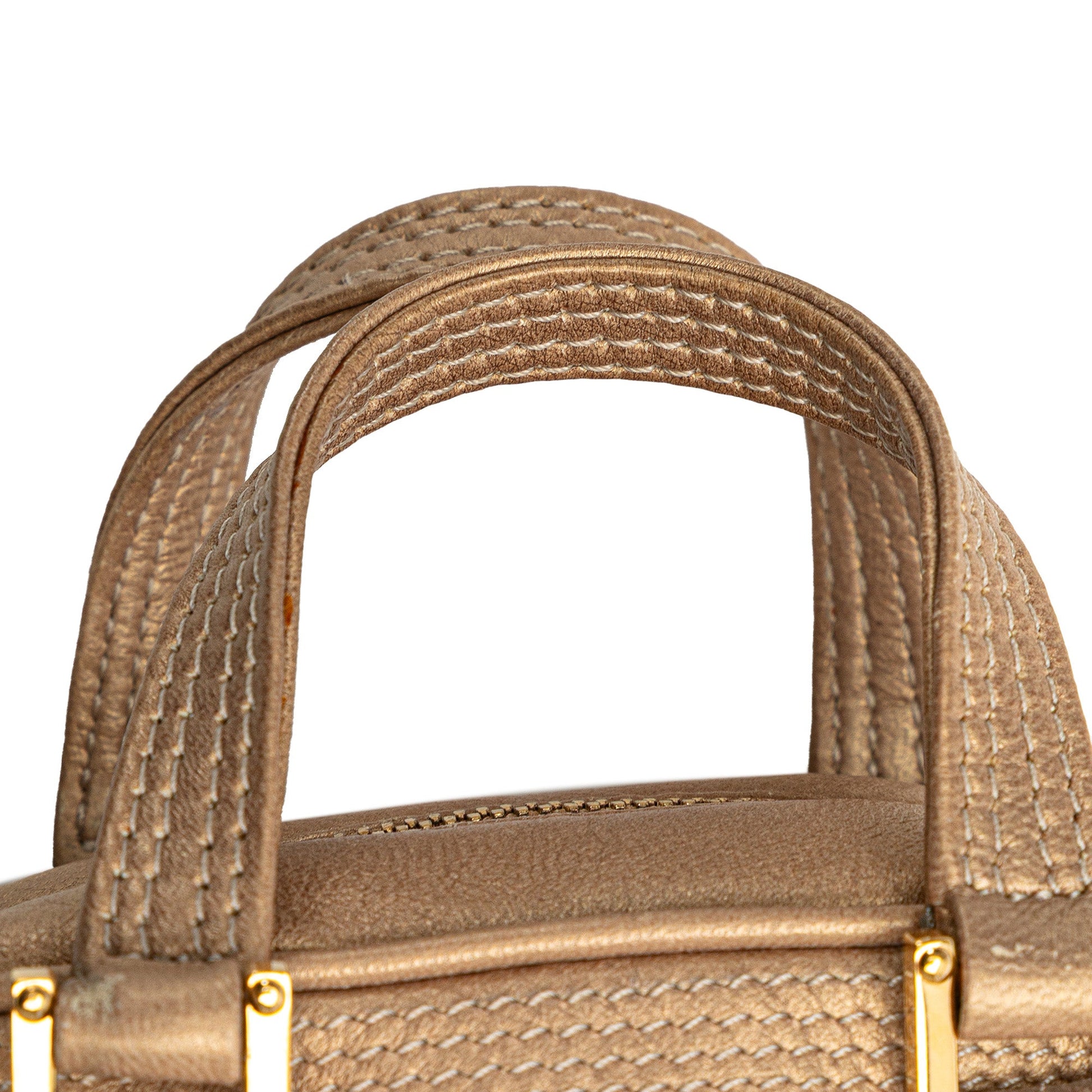 LOEWE Micro Metallic Leather Amazona Satchel