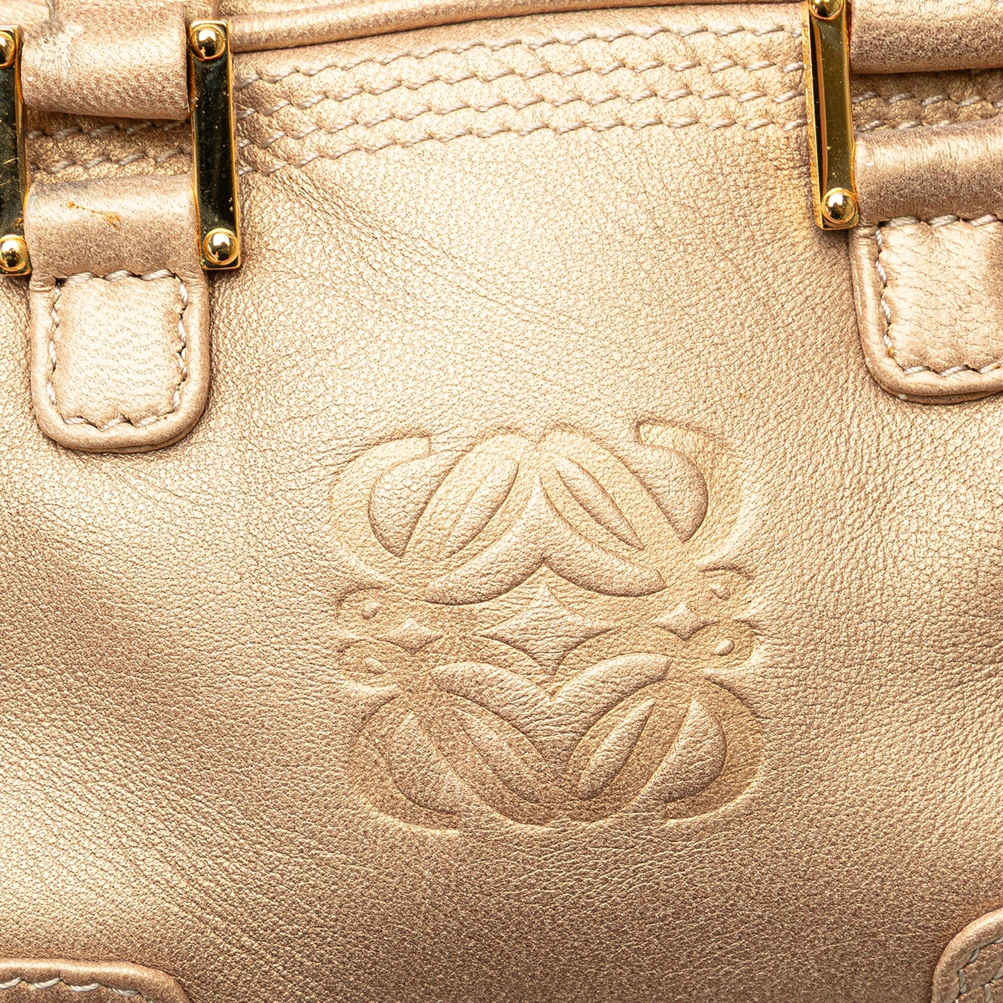 LOEWE Micro Metallic Leather Amazona Satchel