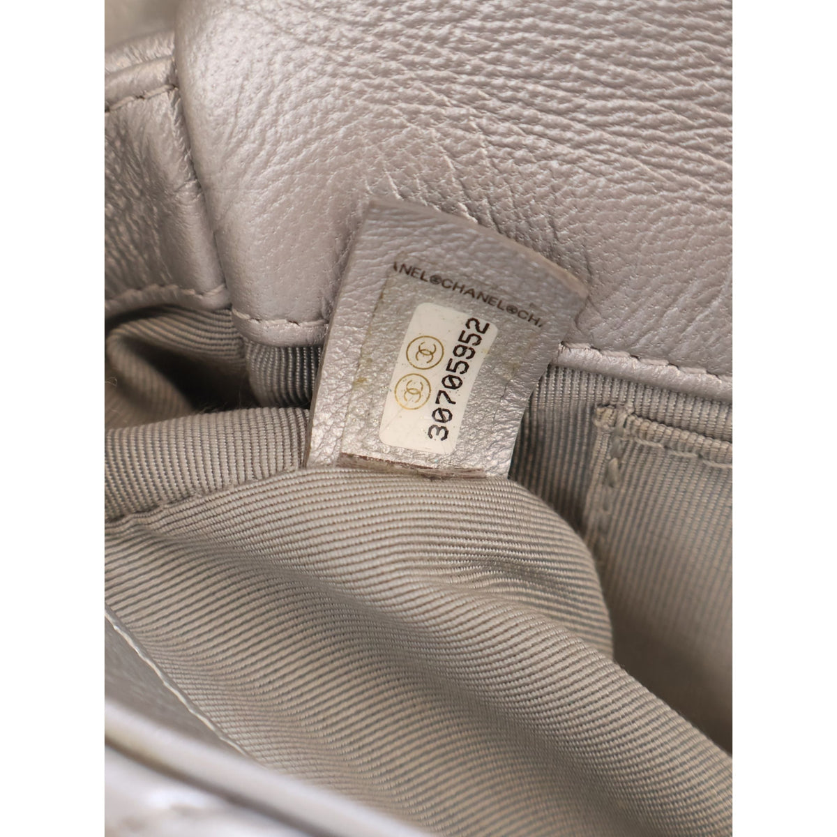 Chanel Metallic Lambskin 19 Belt Bag — Silver