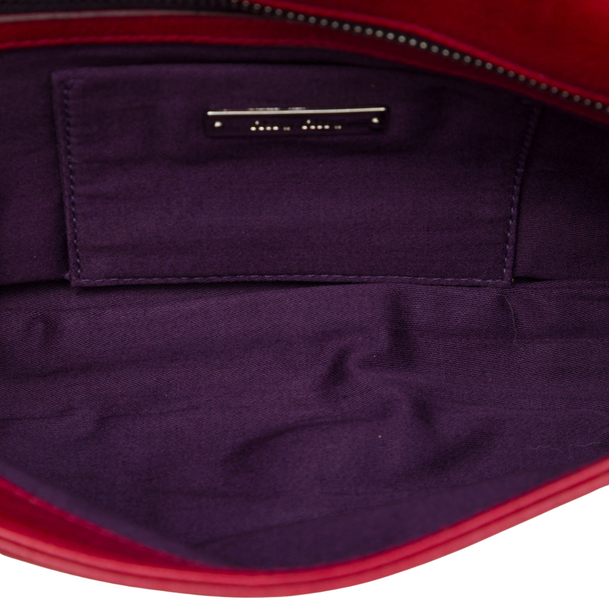 Miu Miu Faux Fur Crystal Flap Satchel — Red
