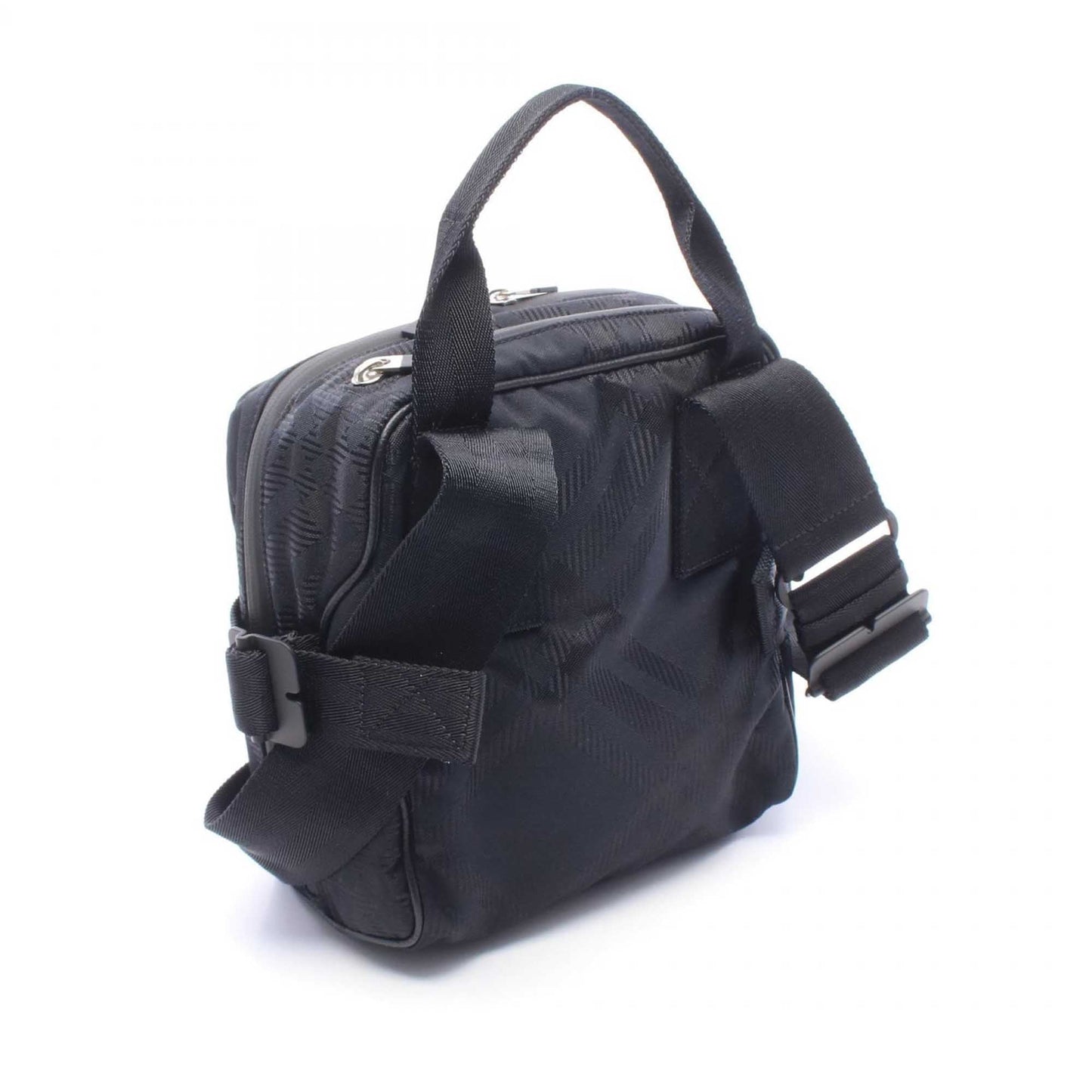 Burberry Nylon Checked Satchel