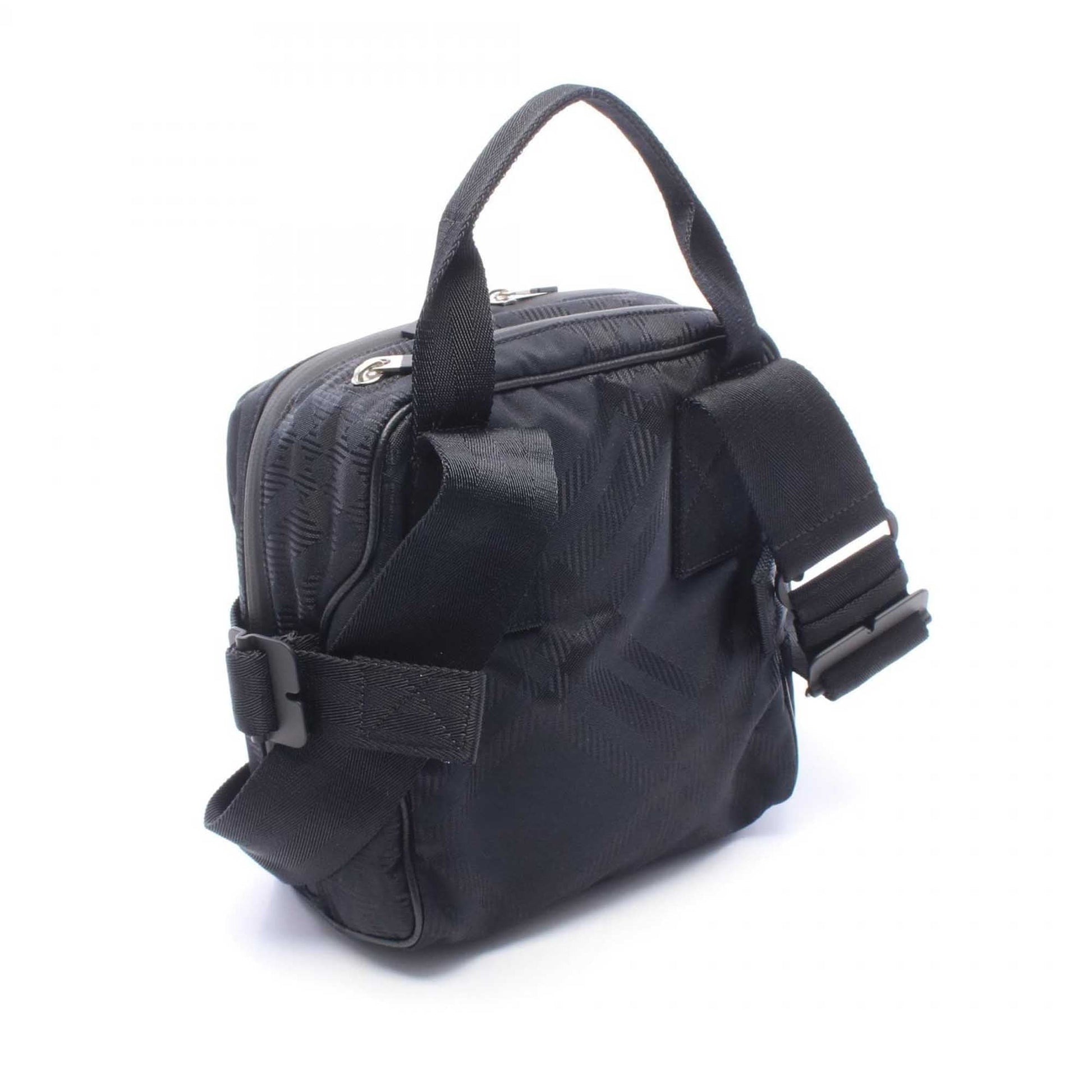 Burberry Nylon Checked Satchel