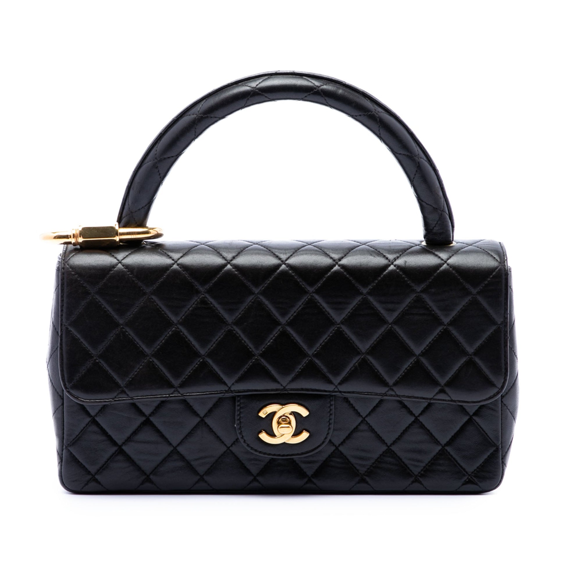 Chanel Medium Lambskin Kelly Parent Top Handle Bag