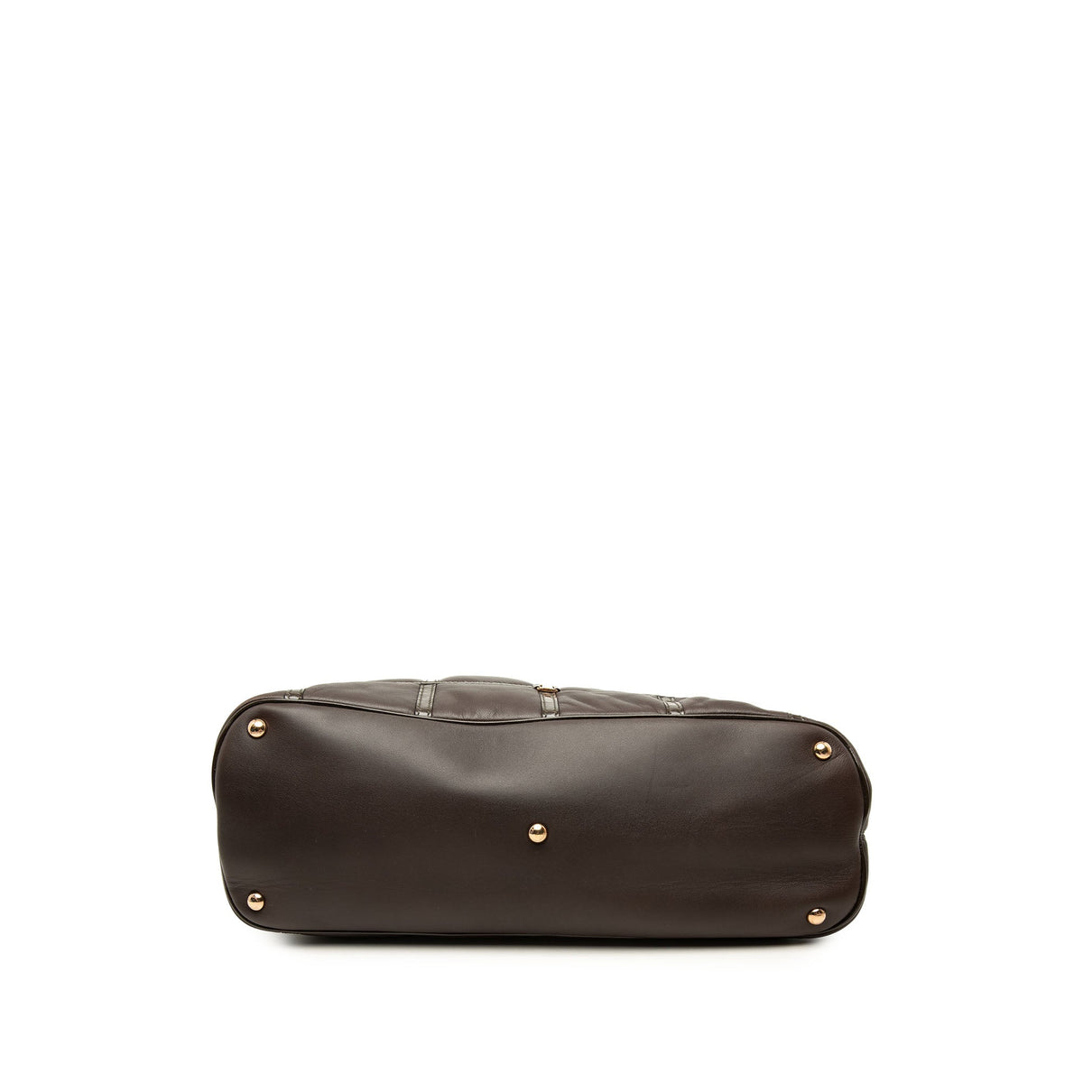Ferragamo Quilted Calfskin and Patent Grid Dome Tote