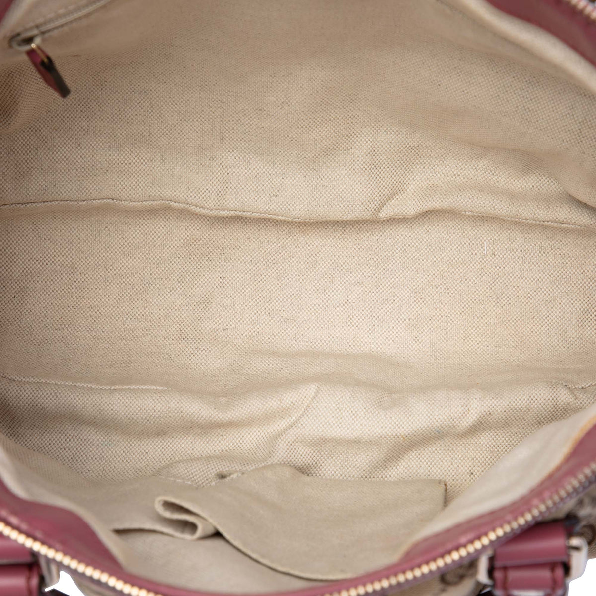 Gucci GG Canvas Sukey Satchel — Beige