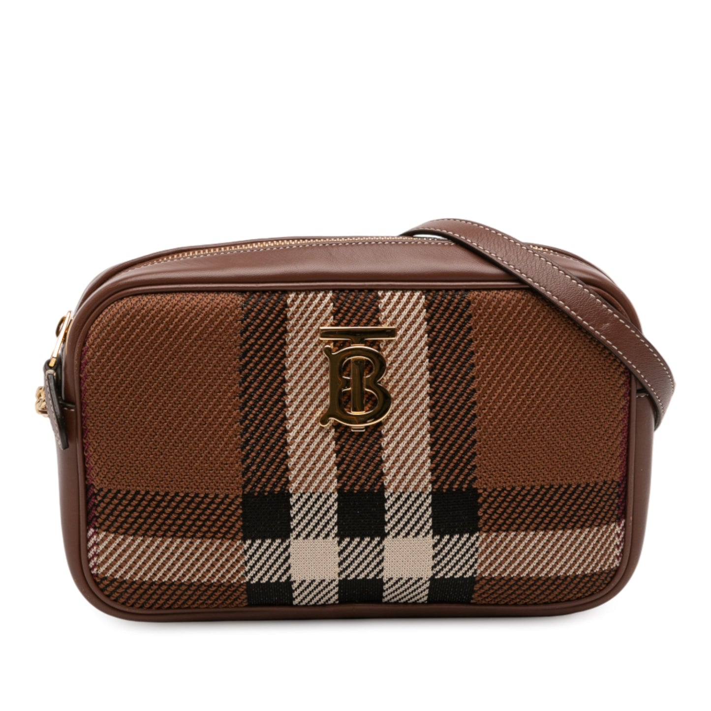 Burberry Small Knitted Check Lola Camera Bag