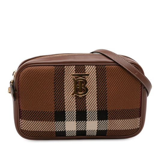 Burberry Small Knitted Check Lola Camera Bag