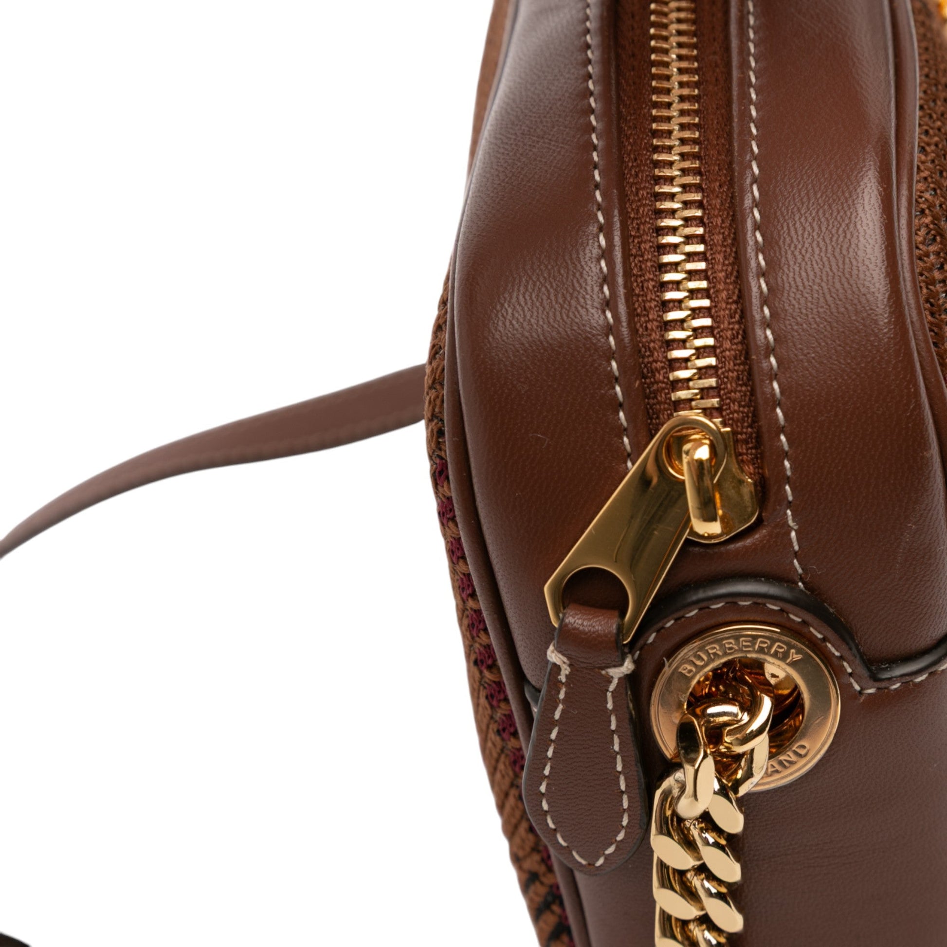 Burberry Small Knitted Check Lola Camera Bag