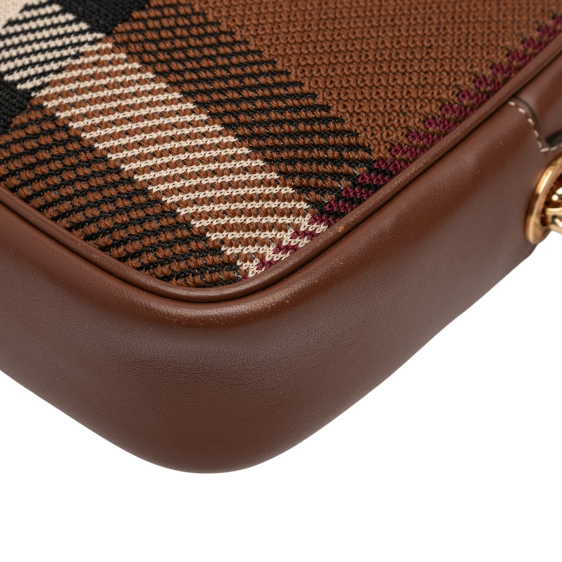 Burberry Small Knitted Check Lola Camera Bag