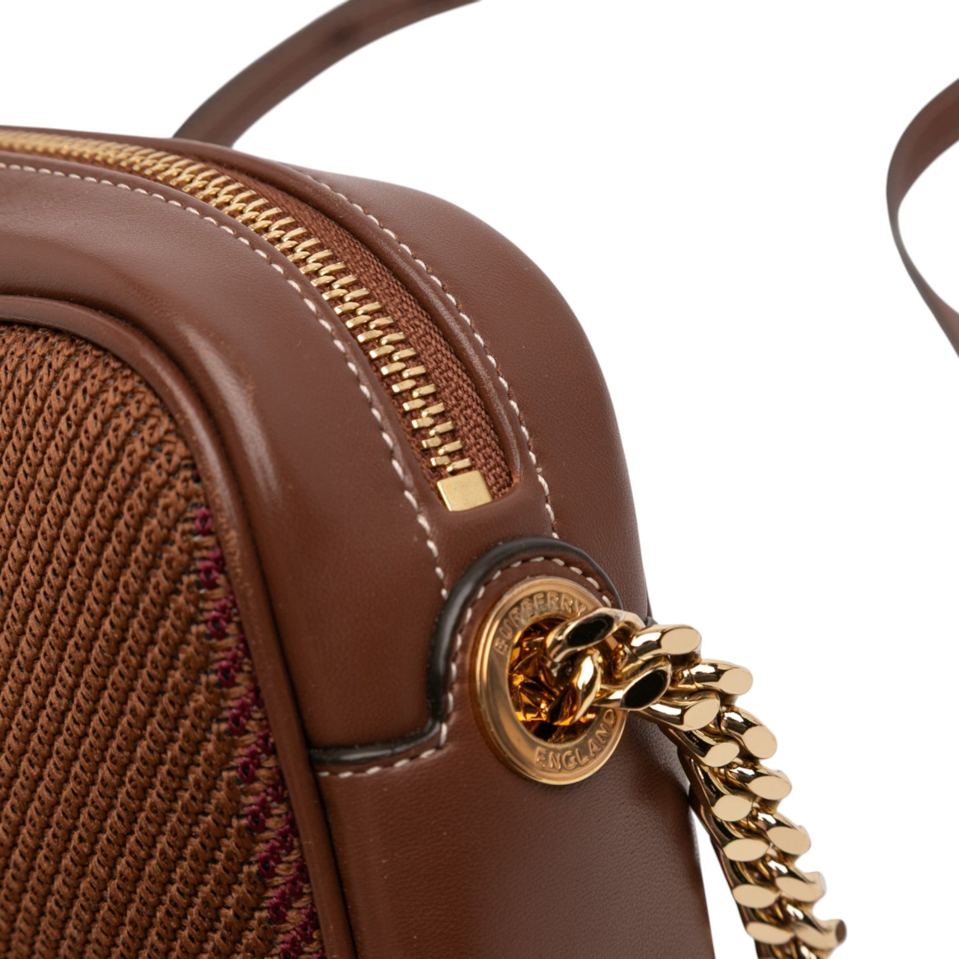 Burberry Small Knitted Check Lola Camera Bag