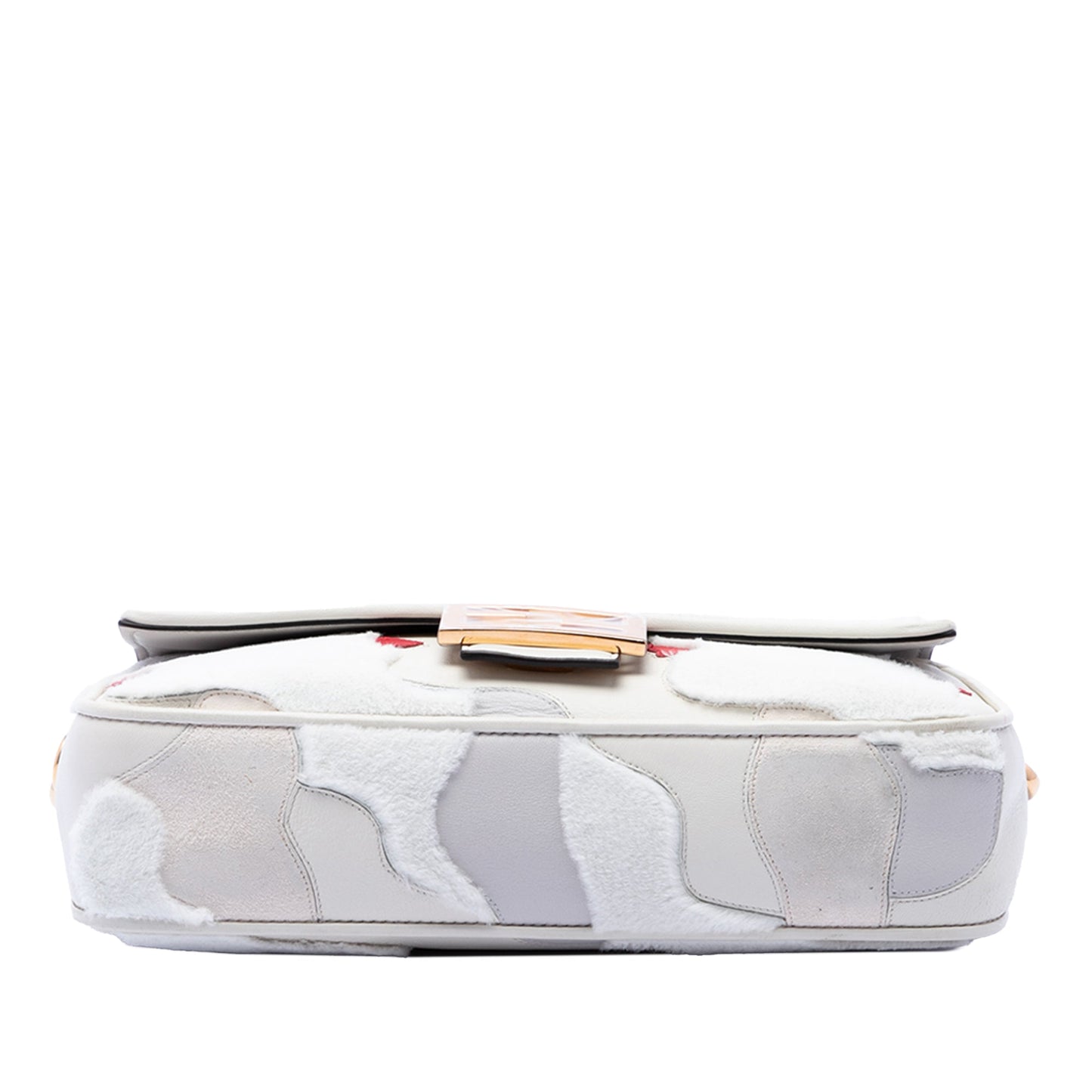 Fendi Nappa and Mink Fur Faces Baguette Satchel