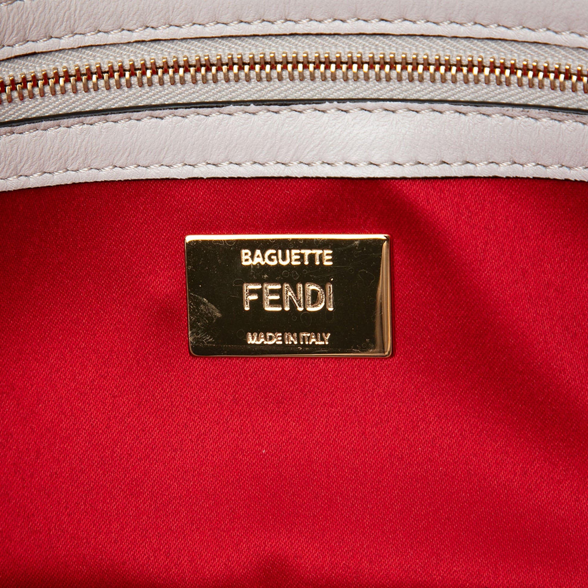 Fendi Nappa and Mink Fur Faces Baguette Satchel