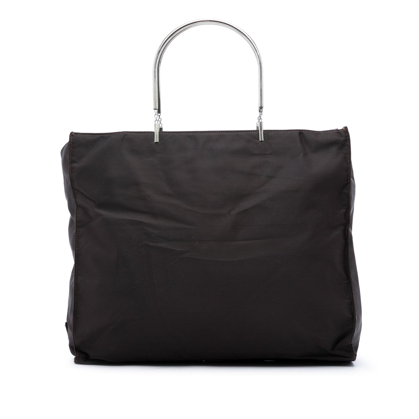 Prada Tessuto Metal Handle Bag