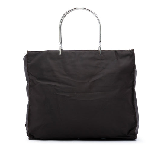 Prada Tessuto Metal Handle Bag