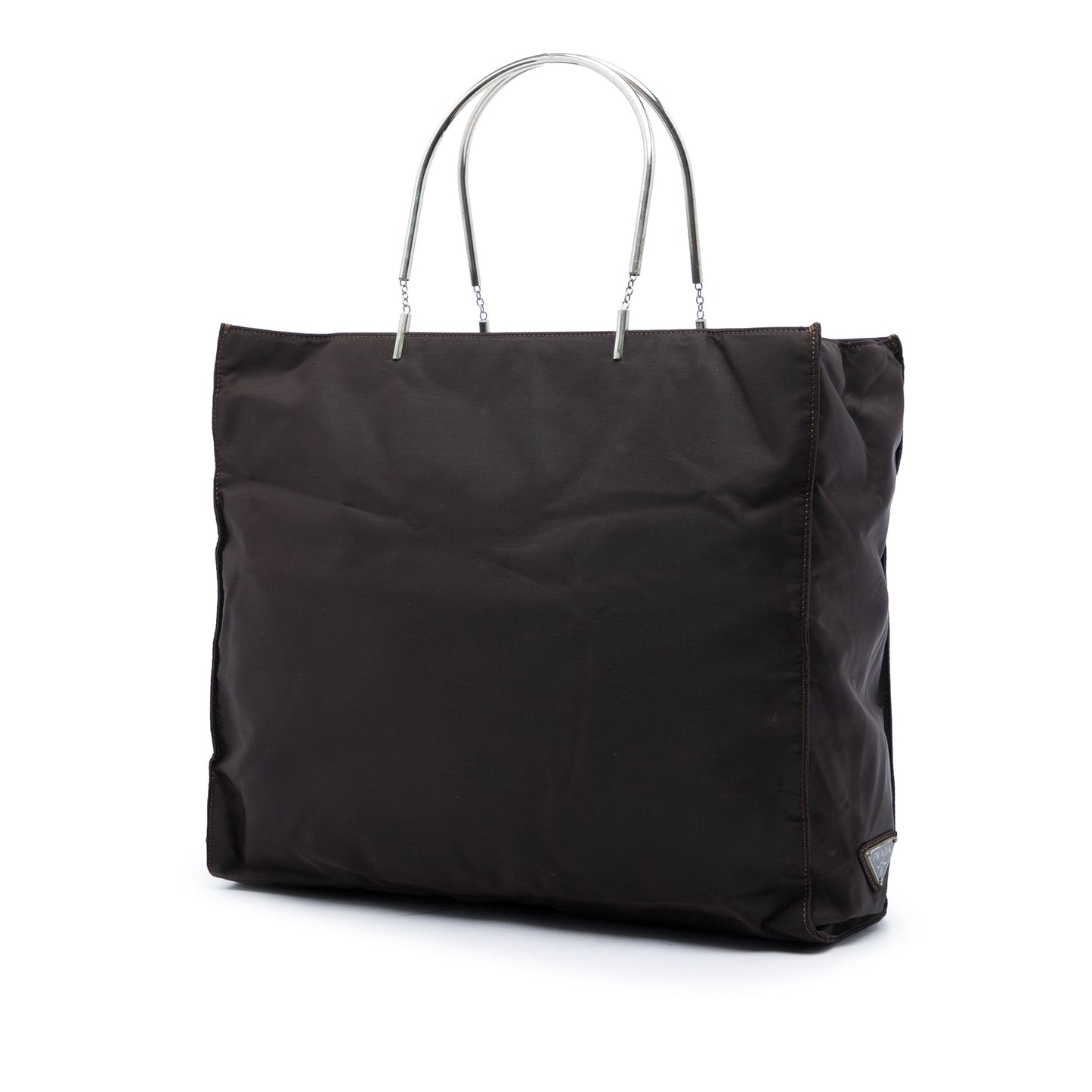 Prada Tessuto Metal Handle Bag