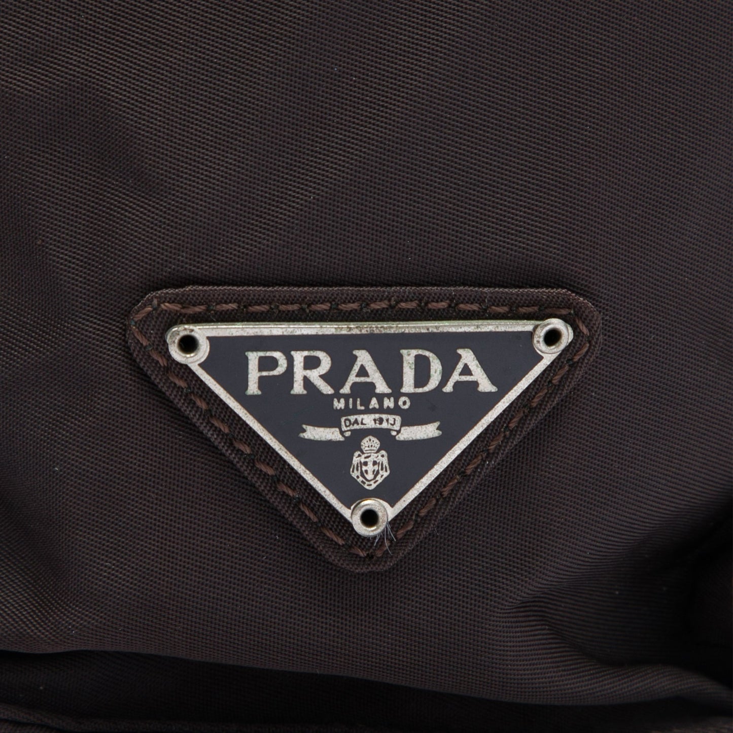 Prada Tessuto Metal Handle Bag