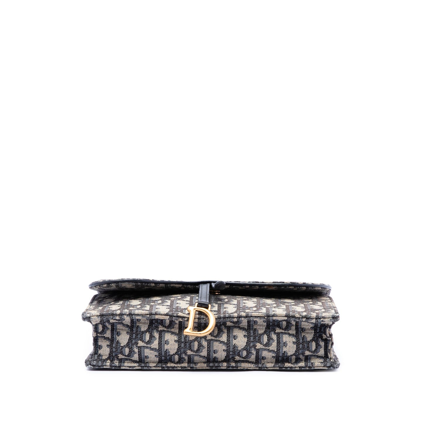 Dior Oblique Canvas Saddle Pouch Wallet on Chain