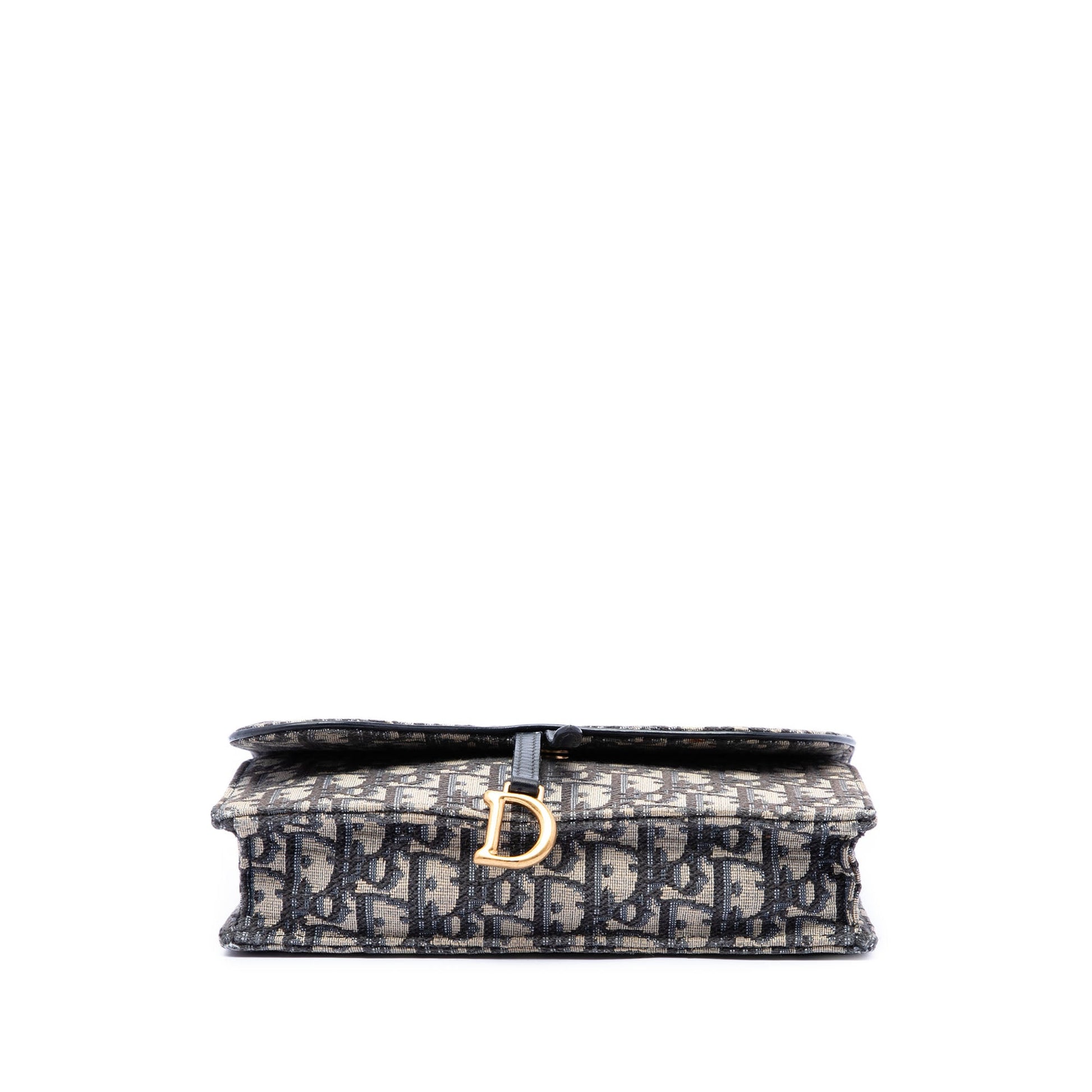 Dior Oblique Canvas Saddle Pouch Wallet on Chain